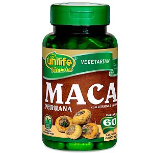 Maca Peruana 550mg Unilife 60 Cápsulas