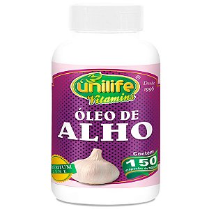 Óleo de Alho 350mg Unilife 150 cápsulas