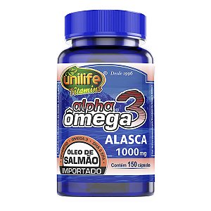 Ômega 3 Alpha Óleo de Salmão Unilife 1000mg 150 Cápsulas