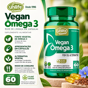 Ômega 3 Vegetal Unilife 60 Cápsulas