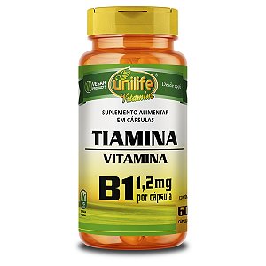 Vitamina B1 Tiamina Unilife 60 cápsulas