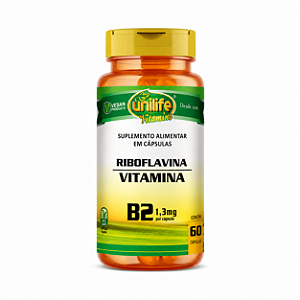 Vitamina B2 Riboflavina 60 cápsulas Unilife