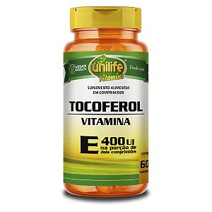 Vitamina E Tocoferol Unilife 60 Cápsulas
