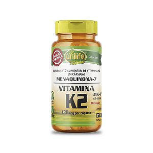 Vitamina K2 Menaquinona mk7 60 cápsulas Unilife