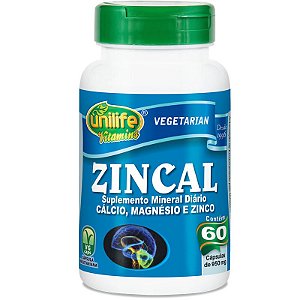 Zincal Dolomita com Zinco 60 cápsulas Unilife