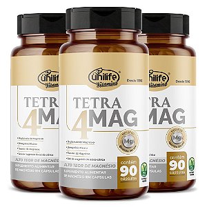 Kit 3 Tetra 4 Mag Unilife 90 cápsulas