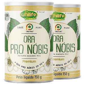 Kit 2 Ora Pro-Nóbis Pereskia Aculeata Mill Unilife em Pó 150g