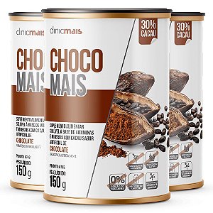 Kit 3 Choco Mais Clinic Mais sabor Chocolate 150g