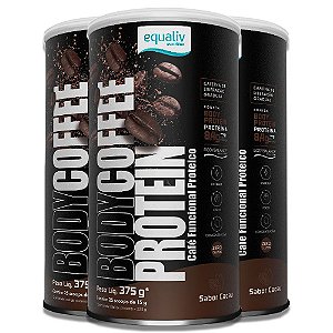 Kit 3 Café Proteico Body Coffee Protein Equaliv 375g