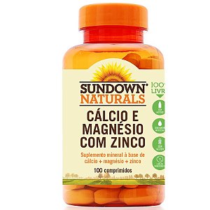 Cálcio Magnésio e Zinco Sundown 100 comprimidos