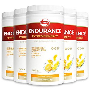 Kit 5 Endurance Extreme Energy 1000g Laranja Vitafor