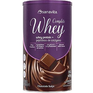 Complete Whey Protein da Sanavita Chocolate Suíço 450g