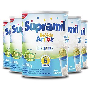 Kit 5 Supramil Bebida de Arroz Kids Unilife 500g