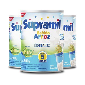 Kit 3 Supramil Bebida de Arroz Kids Unilife 500g