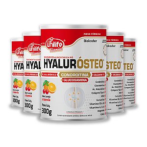 Kit 5 Hyalurosteo Condroitina Unilife Laranja com Acerola 300g