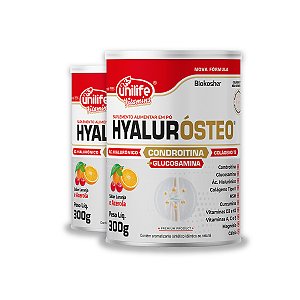 Kit 2 Hyalurosteo Condroitina Unilife Laranja com Acerola 300g