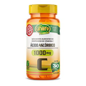 Ácido Ascórbico Vitamina C Unilife 30 comprimidos