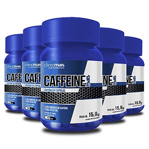 Kit 5 Cafeína Caffeine Clinic Mais 30 cápsulas