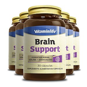 Kit 5 Brain Support Vitaminlife 30 cápsulas