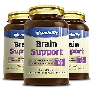 Kit 3 Brain Support Vitaminlife 30 cápsulas