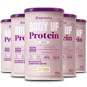 Kit 5 Body Up Protein Sanavita Neutro 450g