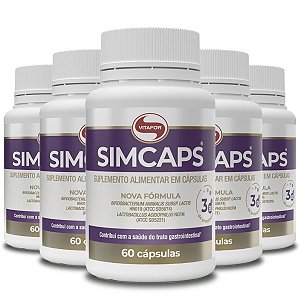 Kit 5 Simcaps Vitafor 60 Cápsulas 400mg