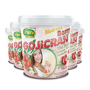 Kit 5 Biodream Berry Gojicran Unilife sabor Laranja com Acerola 220g