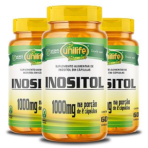 Kit 3 Inositol Unilife 60 cápsulas