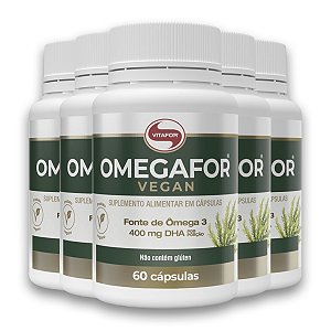 Kit 5 Omegafor Vegan Vitafor 60 Cápsulas