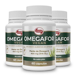 Kit 3 Omegafor Vegan Vitafor 60 Cápsulas