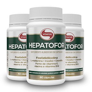 Kit 3 Hepatofor Vitafor 60 Cápsulas