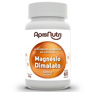 Magnésio Dimalato 600mg Apisnutri 60 cápsulas
