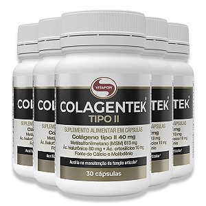 Kit 5 Colagentek Vitafor Tipo II 30 Cápsulas