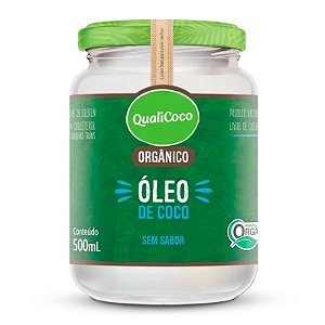 Óleo de coco sem sabor Qualicoco 500 ml orgânico