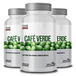 Kit 3 Café Verde Clinic Mais 60 Cápsulas 450 mg