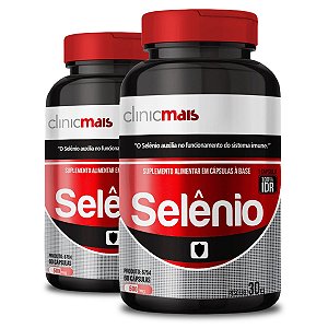 Kit 2 Selênio Clinic Mais 60 Cápsulas 500 mg