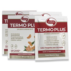 Kit 2 Termo Plus Vitafor Tangerina com Chá Verde 30 Sachês