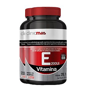 Kit 2 Vitamina E 200UI 670mg Clinicmais 30 Cápsulas