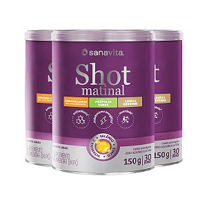 Kit 3 Shot Matinal Limão Sanavita 150g