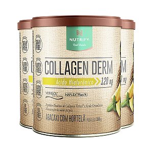 Kit 3 Collagen Derm Hialurônico Abacaxi com Hortelã Nutrify 330g