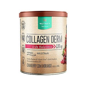 Collagen Derm Hialurônico Cranberry com Morango Nutrify 330g