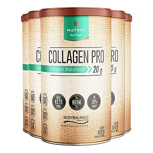 Kit 5 Collagen Pro Colágeno Hidrolisado Neutro Nutrify 450g