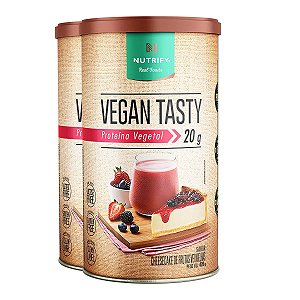 Kit 2 Vegan Tasty Proteína Vegetal Frutas Vermelhas Nutrify 420g