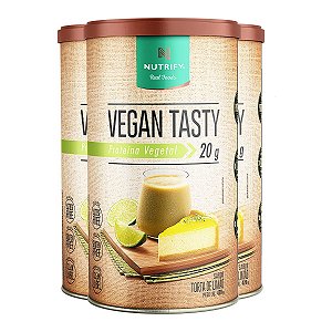 Kit 3 Vegan Tasty Proteína Vegetal Torta de Limão Nutrify 420g