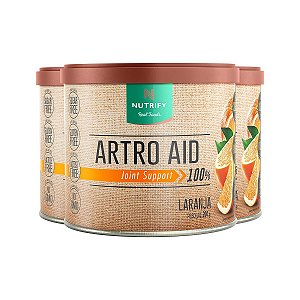 Kit 3 Artro Aid Colágeno Tipo 2 Nutrify 200g