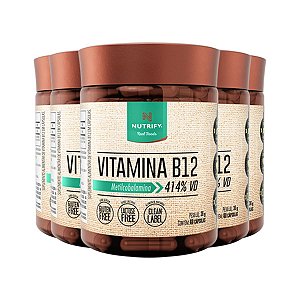 Kit 5 Vitamina B12 Metilcobalamina Nutrify 60 Cápsulas