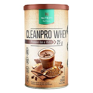 Clean Pro Whey Hidrolisado Cacau Nutrify 450g