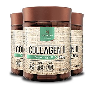 Kit 3 Colágeno Tipo 2 Nutrify Collagen II 60 Cápsulas