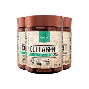 Kit 3 Collagen II Colágeno Tipo 2 Nutrify 60 Cápsulas