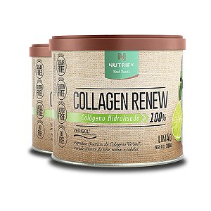 Kit 2 Colágeno Hidrolisado Nutrify Collagen Renew Limão 300g